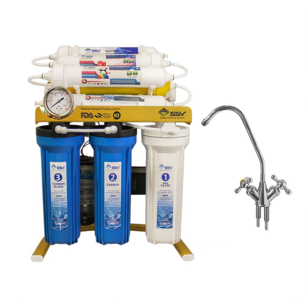 دستگاه تصفیه کننده آب اس اس وی مدل GoldenBlue 2W X1150 به همراه شیر تصفیه آب