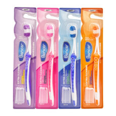 مسواک بنسر مدل اکسترا کلینینگ با برس نرم بسته 24 عددی