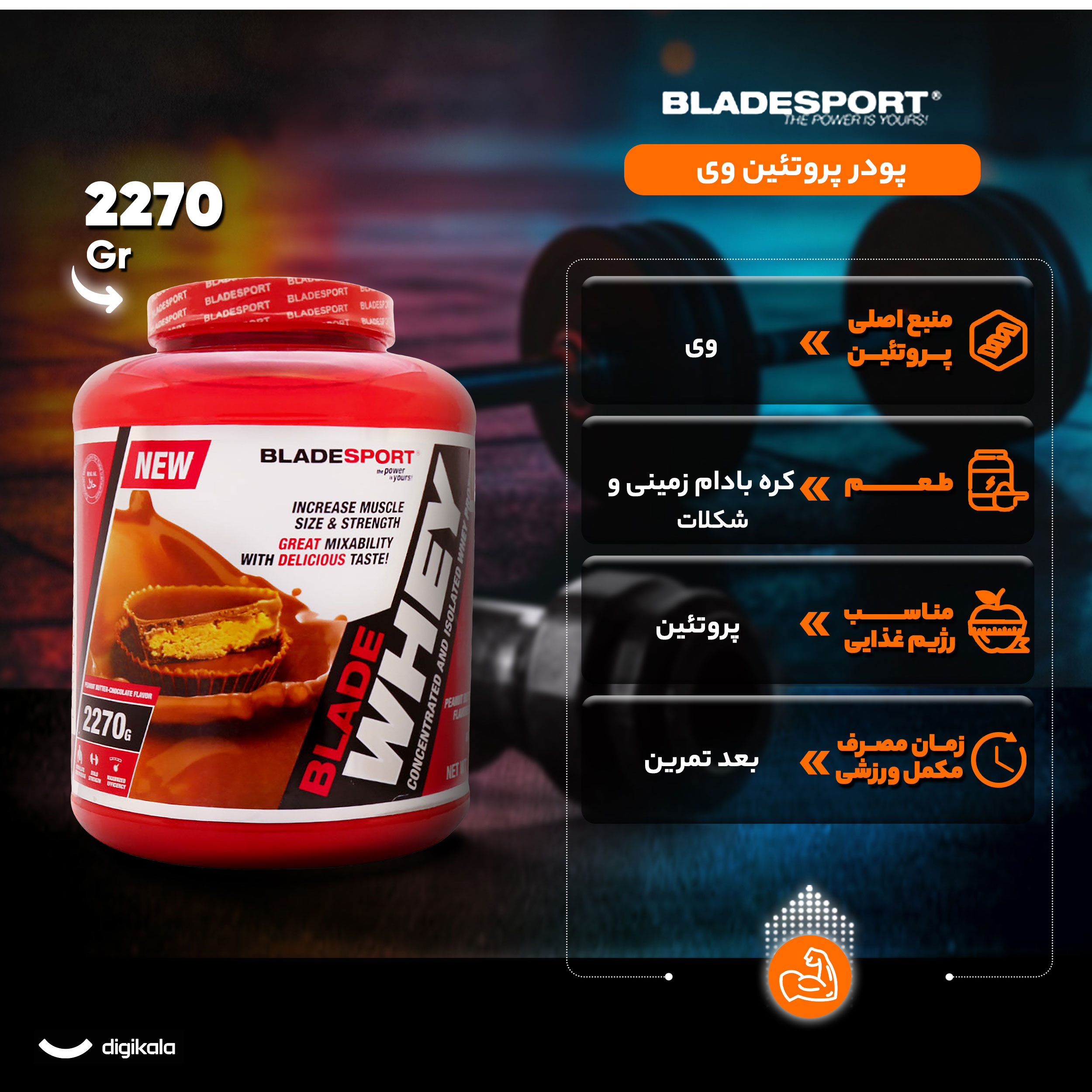 پودر پروتئین وی بلید اسپرت - 2270 گرم
