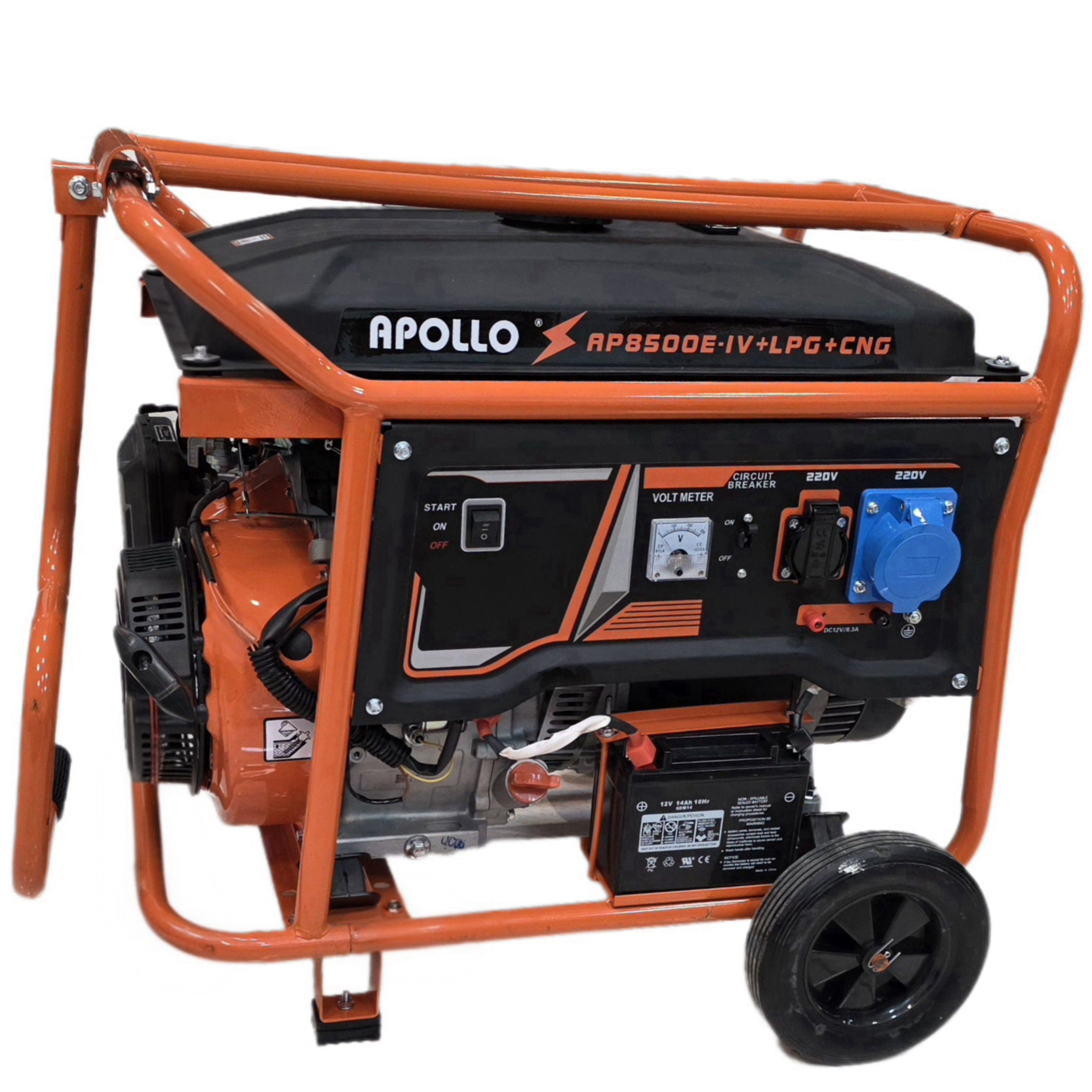 موتور برق گازسوز 20 اسب بخار آپولو  مدل 8500 استارتی AP-8500E-IV+LPG+CNG