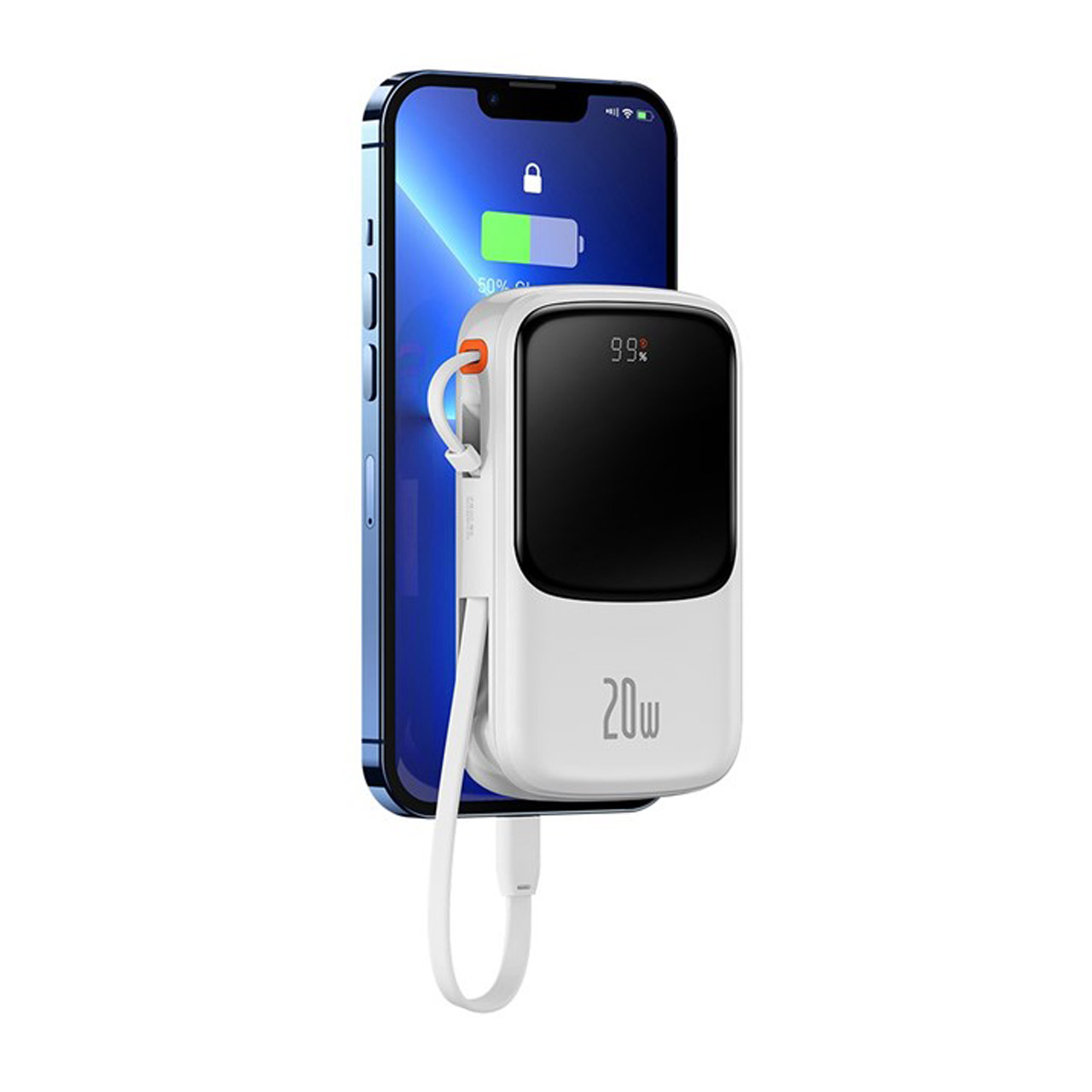 پاوربانک باسئوس مدل Qpow Pro ظرفیت 10000 میلی آمپر ساعت