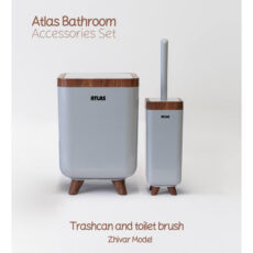 ست سرویس بهداشتی 6 تکه اطلس مدل چوب ژیوار