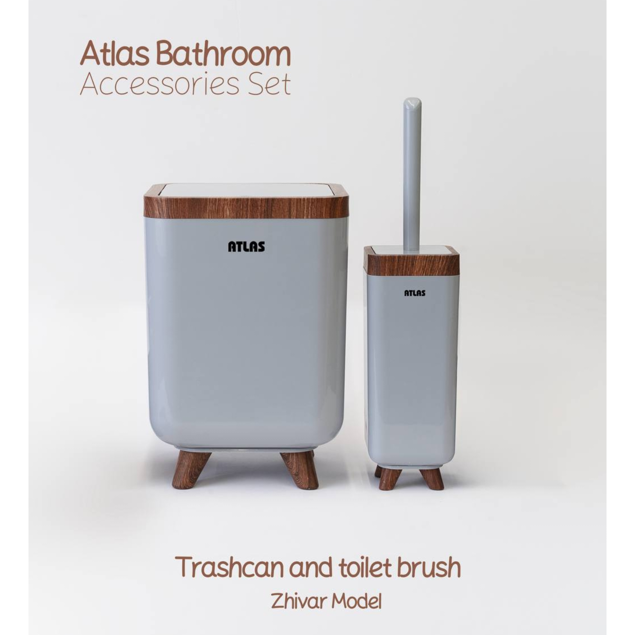 ست سرویس بهداشتی 6 تکه اطلس مدل چوب ژیوار