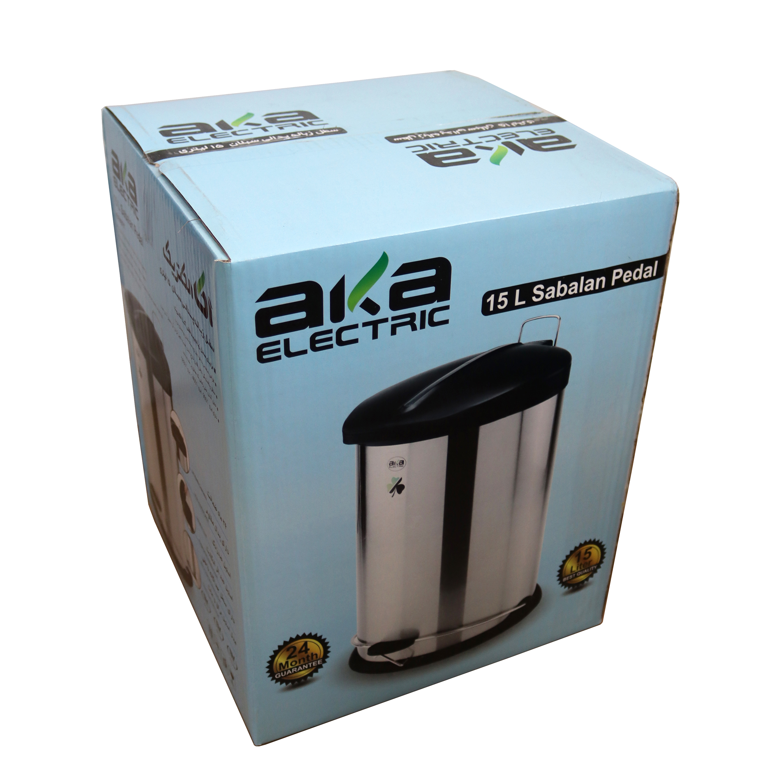 سطل زباله پدالی آکا الکتریک مدل سبلان کد YP-DAR POLIMER-015L