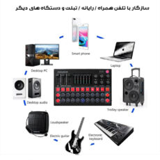 میکروفون استودیویی مدل BM800 کد M9 به همراه کارت صدا
