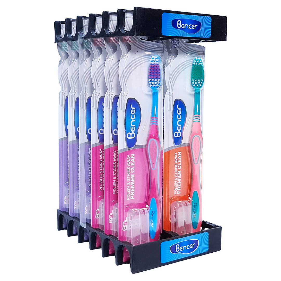 مسواک بنسر مدل پریمیر کلینینگ با برس سخت بسته 12 عددی