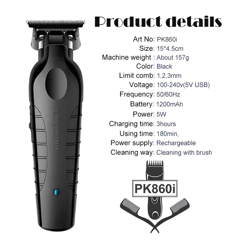 ماشین اصلاح موی سر و صورت شارژی پروکمی مدل PK860i