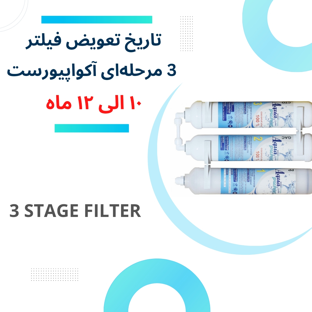 فیلتر تصفیه آب یخچال و فریزر آکوا پیورست مدل K 6100 مجموعه 6 عددی