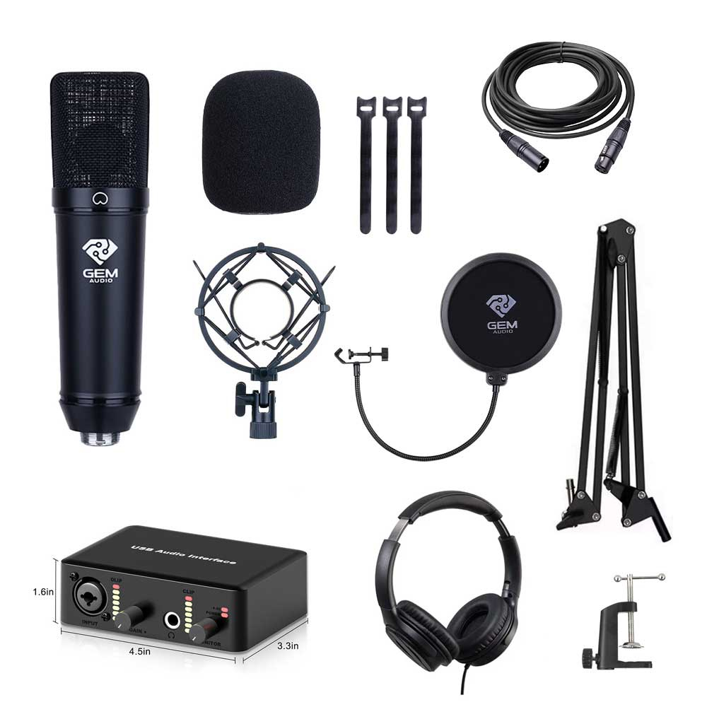 پکیج استودیوی خانگی پادکستر جم آدیو مدل GA800/SC20