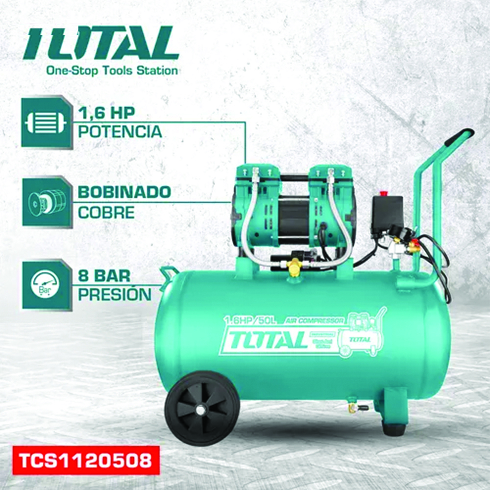 کمپرسور باد توتال مدل TCS1120508 ظرفیت 50 لیتر