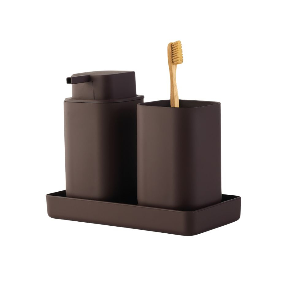 ست سرویس بهداشتی 3 تکه کنتراست مدل مربع