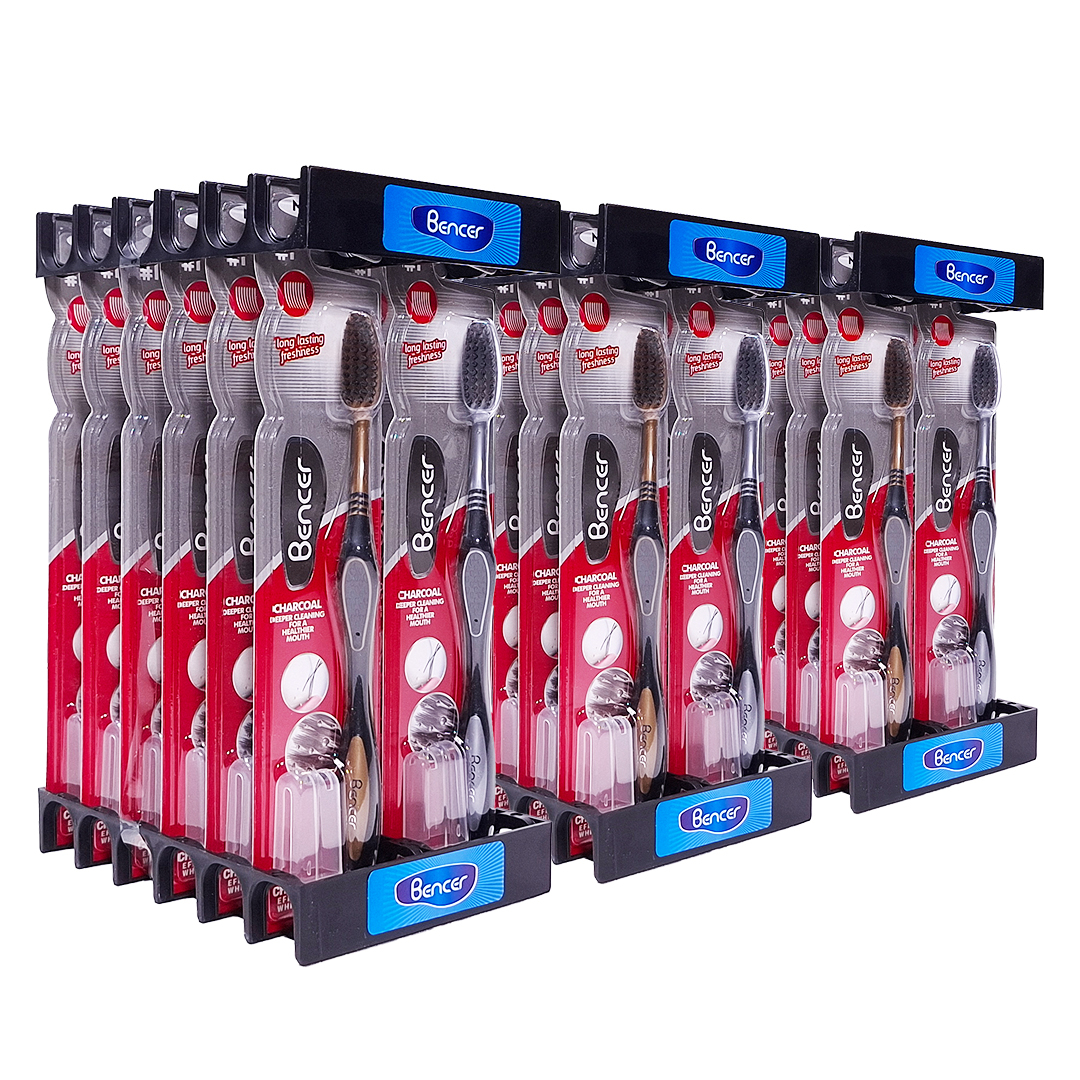 مسواک بنسر مدل پروفشنال ذغالی با برس متوسط بسته 36 عددی