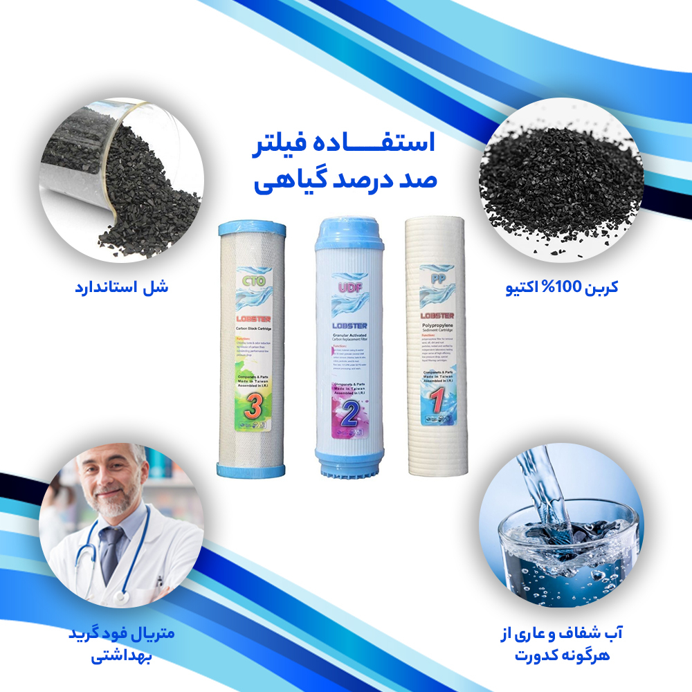 فیلتر دستگاه تصفیه آب لابستر مدل Economi RO-H09 ممبران مجموعه 9 عددی