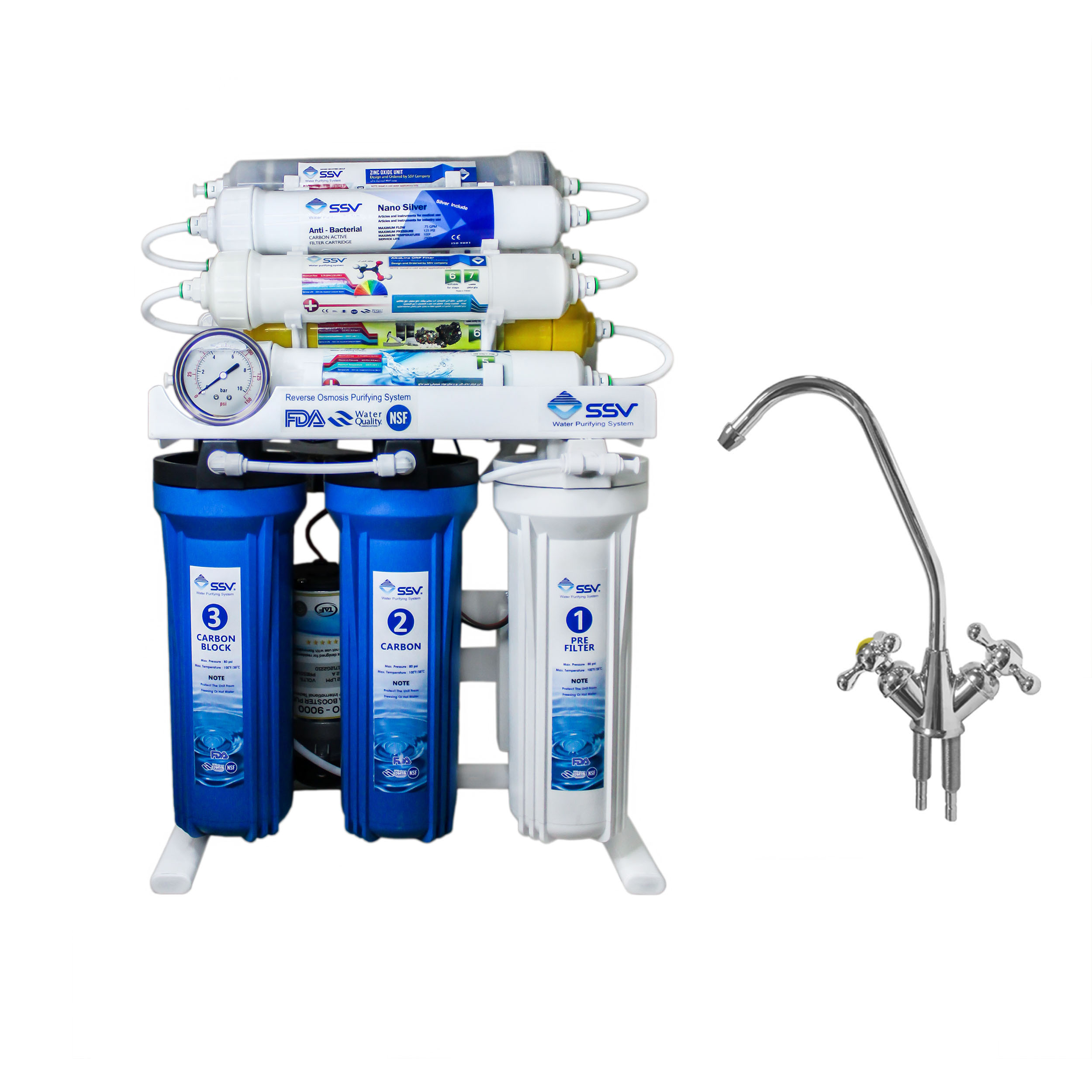 دستگاه تصفیه کننده آب اس اس وی مدل MaxBlue 2wx1000 به همراه شیر تصفیه آب