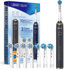 مسواک برقی سیگو مدل SG-2603 به همراه سری یدک بسته 8 عددی