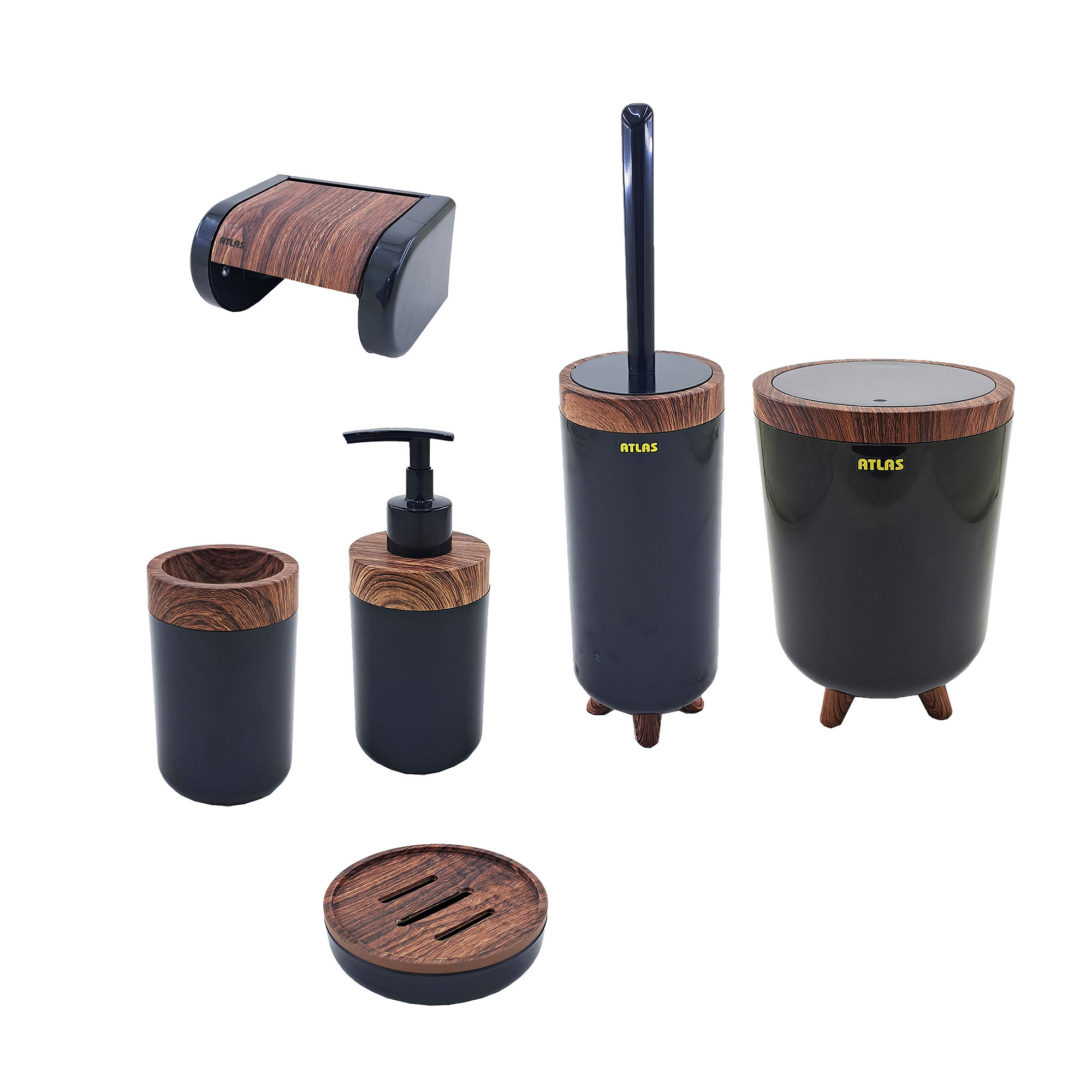 ست سرویس بهداشتی 6 تکه اطلس مدل سلین