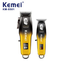 ماشین اصلاح موی سر و صورت شارژی کیمی مدل KM-8501 مجموعه دو عددی