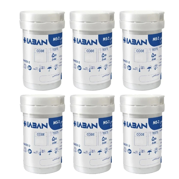 نوار تست قند خون دیابان مدل MS-2 سازگار با دستگاه دیابان شش بسته ۵۰ عددی