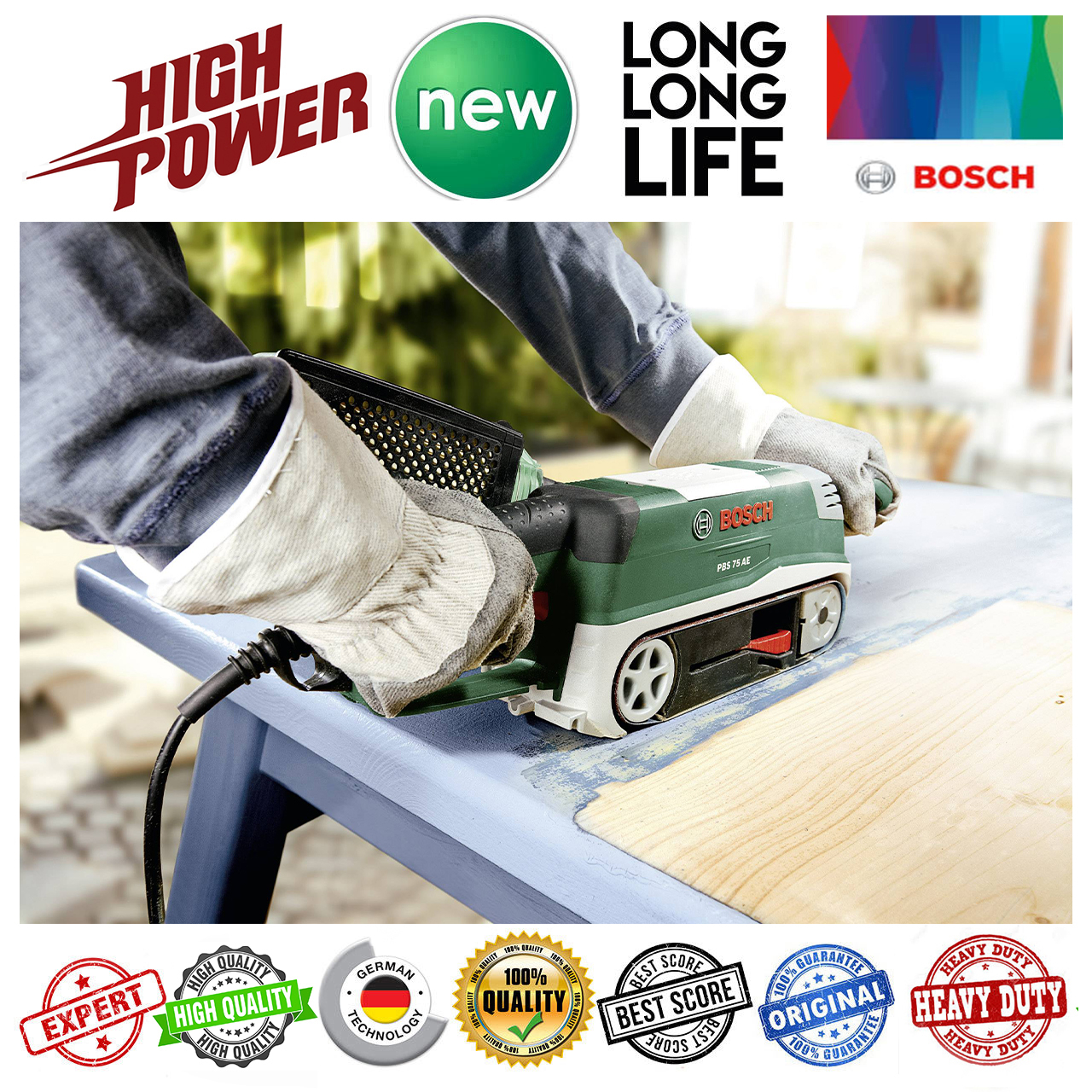 سنباده زن تانکی بوش مدل  PBS 75 AE Set Expert