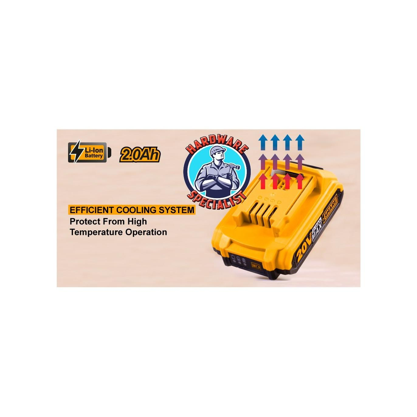 باطری شارژی 20 ولت 2  آمپر اینکو مدل  FB-LI-20011