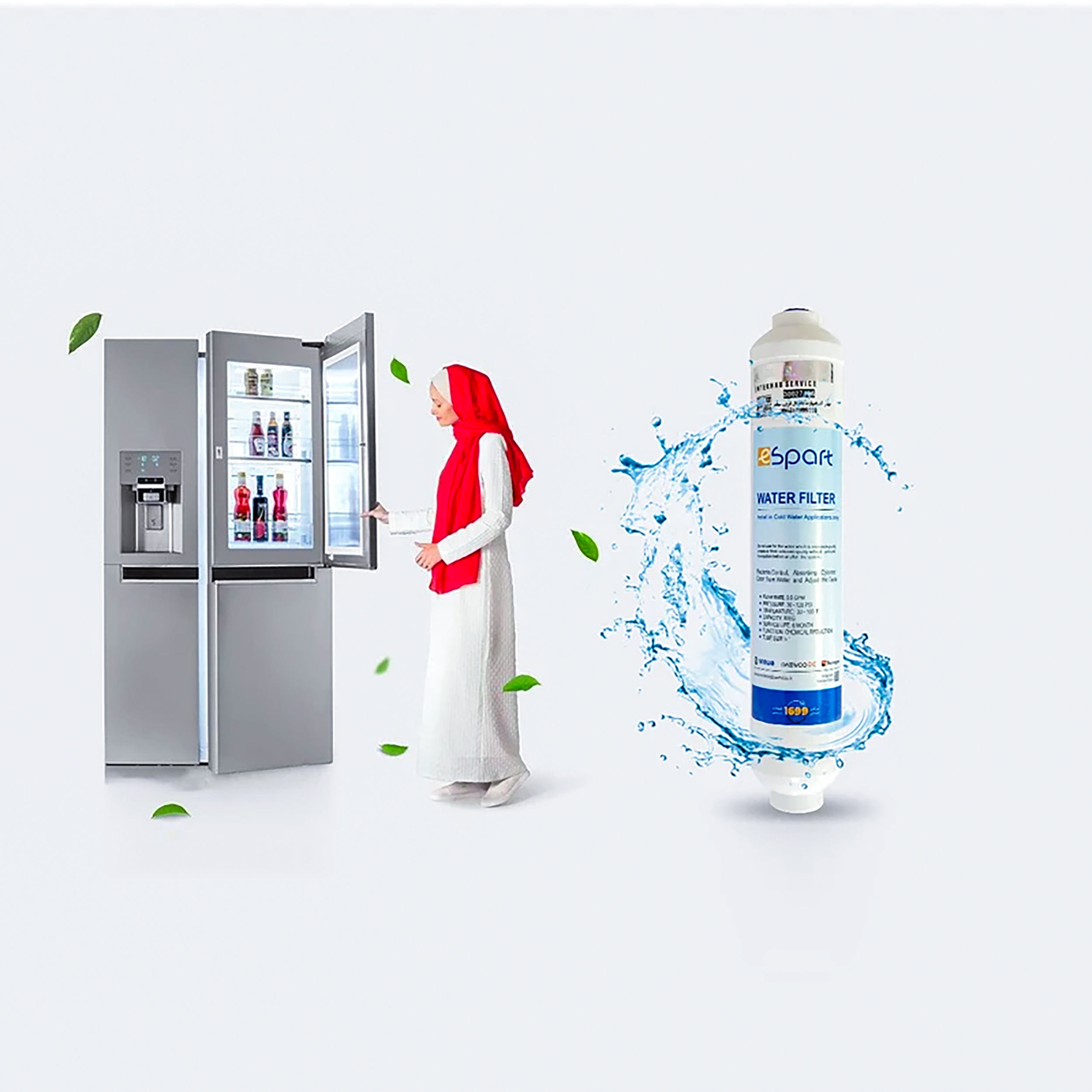 فیلتر تصفیه آب یخچال و فریزر e اسپارت مدل EN-7496 بسته دو عددی