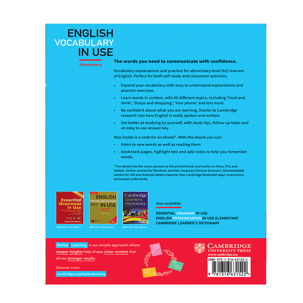 کتاب English Vocabulary in Use اثر Michael McCarthy And Felicity ODell انتشارات الوندپویان چهارجلدی