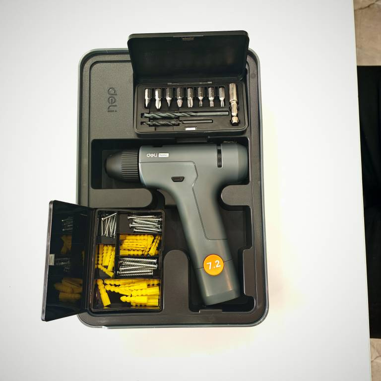 پیچ گوشتی شارژی دلی مدل H1001-ADEF مجموعه 59 عددی