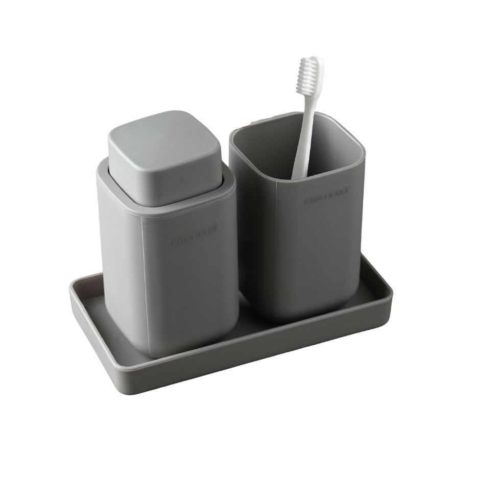 ست سرویس بهداشتی 3 تکه کنتراست مدل مربع