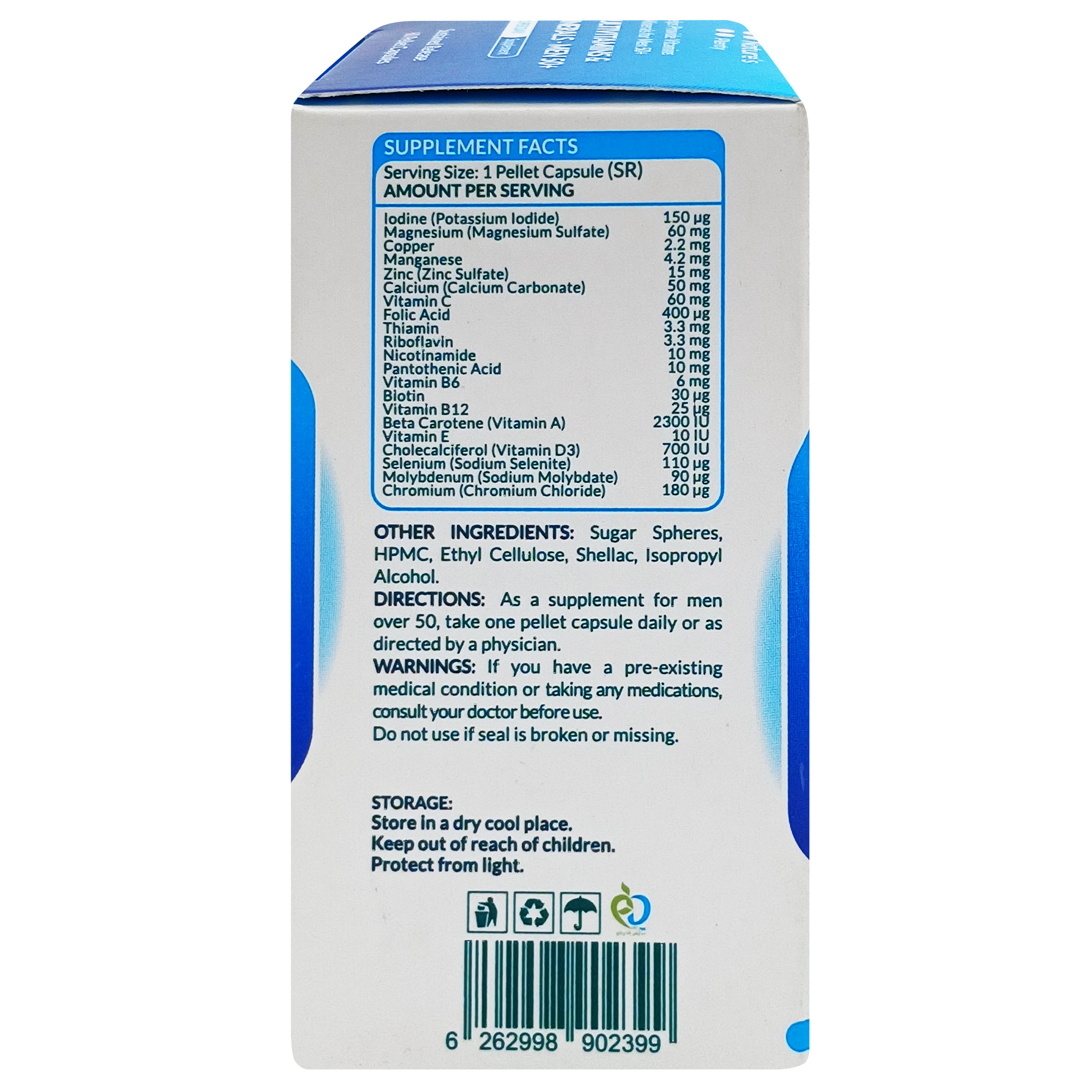 کپسول مولتی ویتامین و مینرال مخصوص آقایان بالای 50 سال نیچرز پلنتی بسته 60 عددی