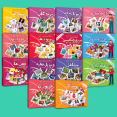 فلش کارت های علمی آموزشی و تصویری( دوزبانه) 2 تا 10 سال انتشارات امین آذر مجموعه کامل 14 عددی