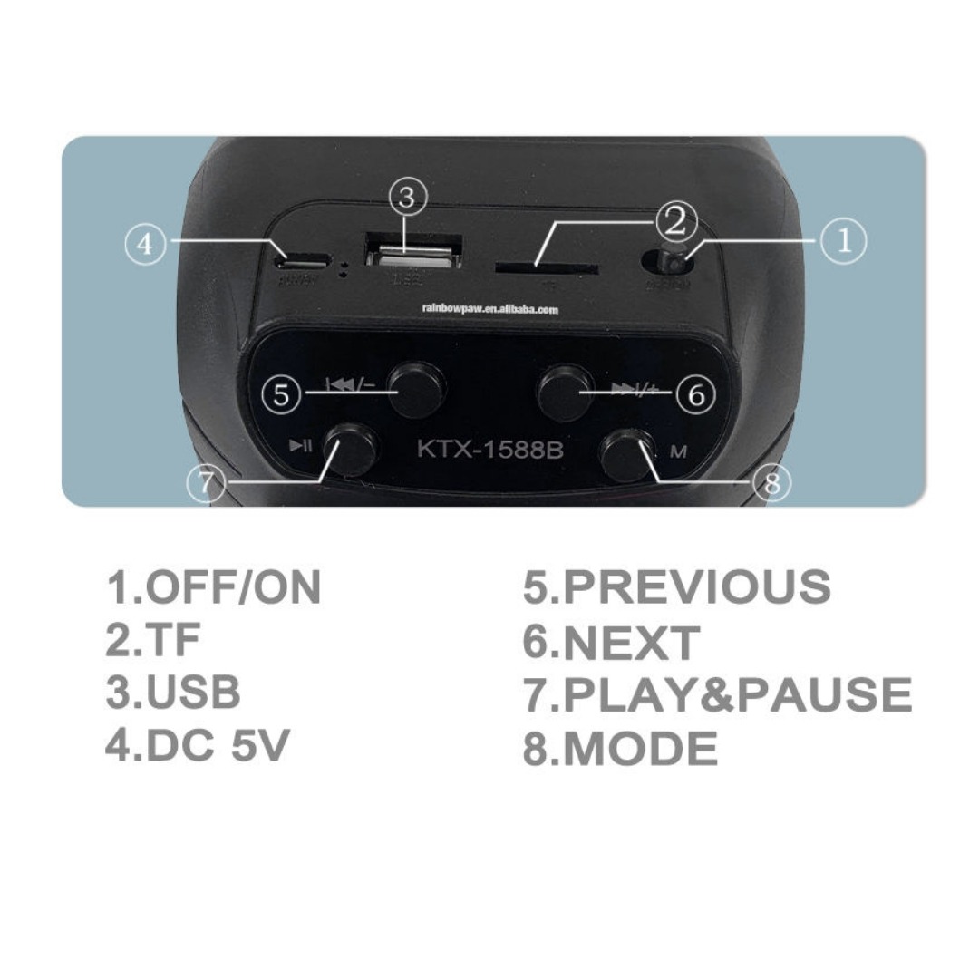 اسپیکر بلوتوثی قابل حمل مدل KTX-1588B
