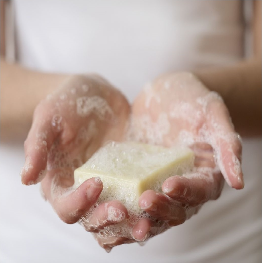 صابون شستشو صورت هاژینار مدل 4 گیاه مناسب برای پوست چرب وزن 100 گرم بسته 4 عددی