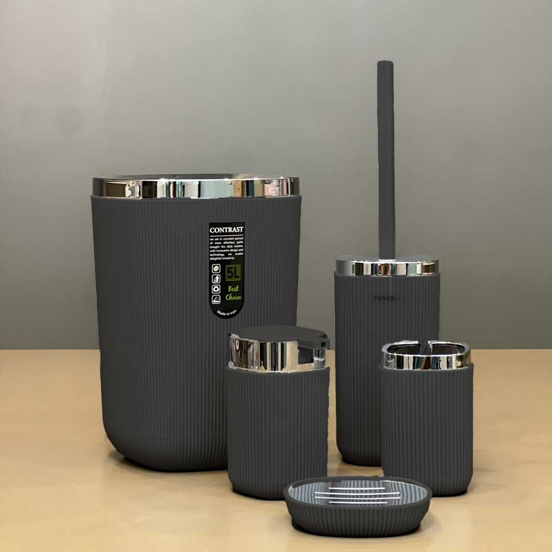 ست سرویس بهداشتی 5 تکه کنتراست مدل روما