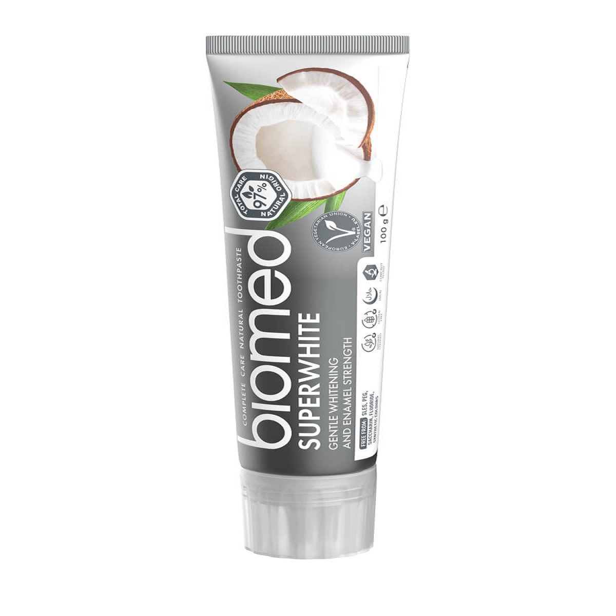 خمیر دندان سفید کننده بیومد مدل SUPER WHITE وزن 100 گرم