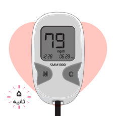 دستگاه تست قند خون دیابان مدل SMM1000 به همراه 4 بسته نوار 50 عددی و 2 بسته 100 عددی سوزن لنست گالا