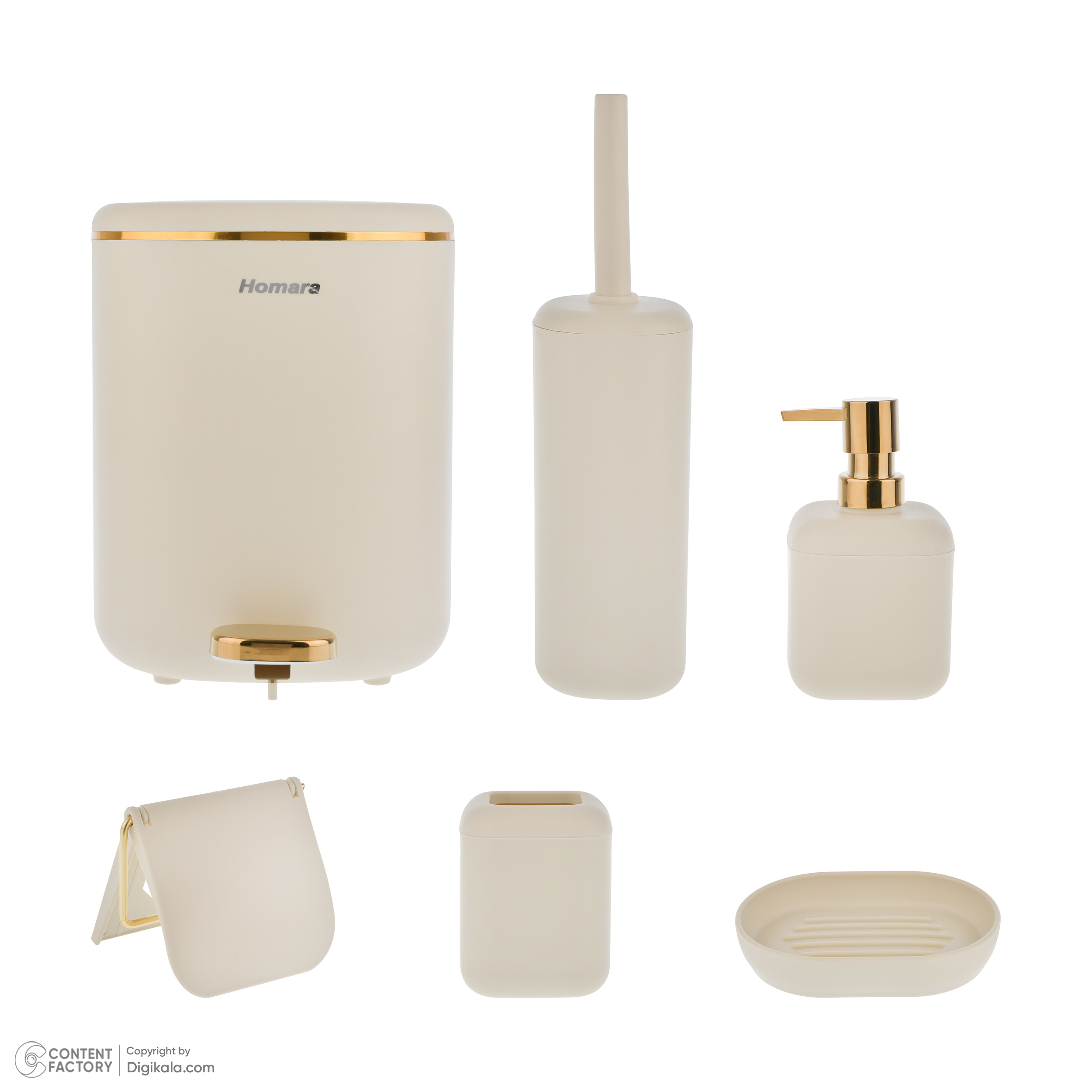 ست سرویس بهداشتی 6 تکه همارا مدل کلاسیک