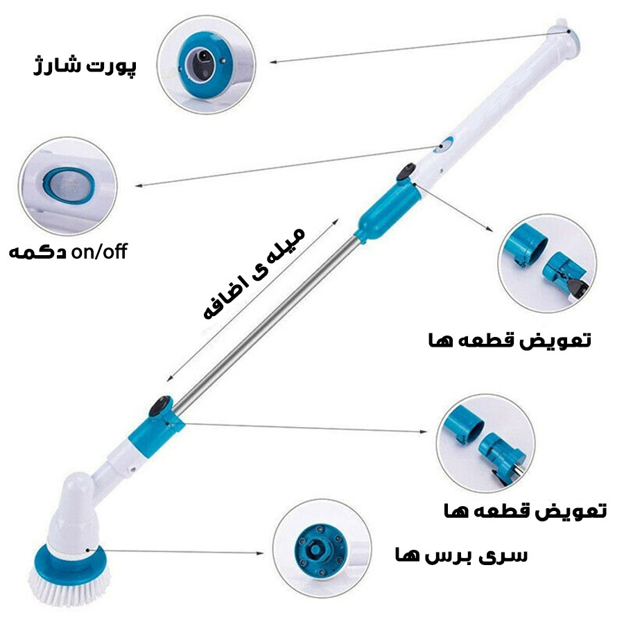 زمین شوی برقی مدل اسپین اسکرابر کد 3in1