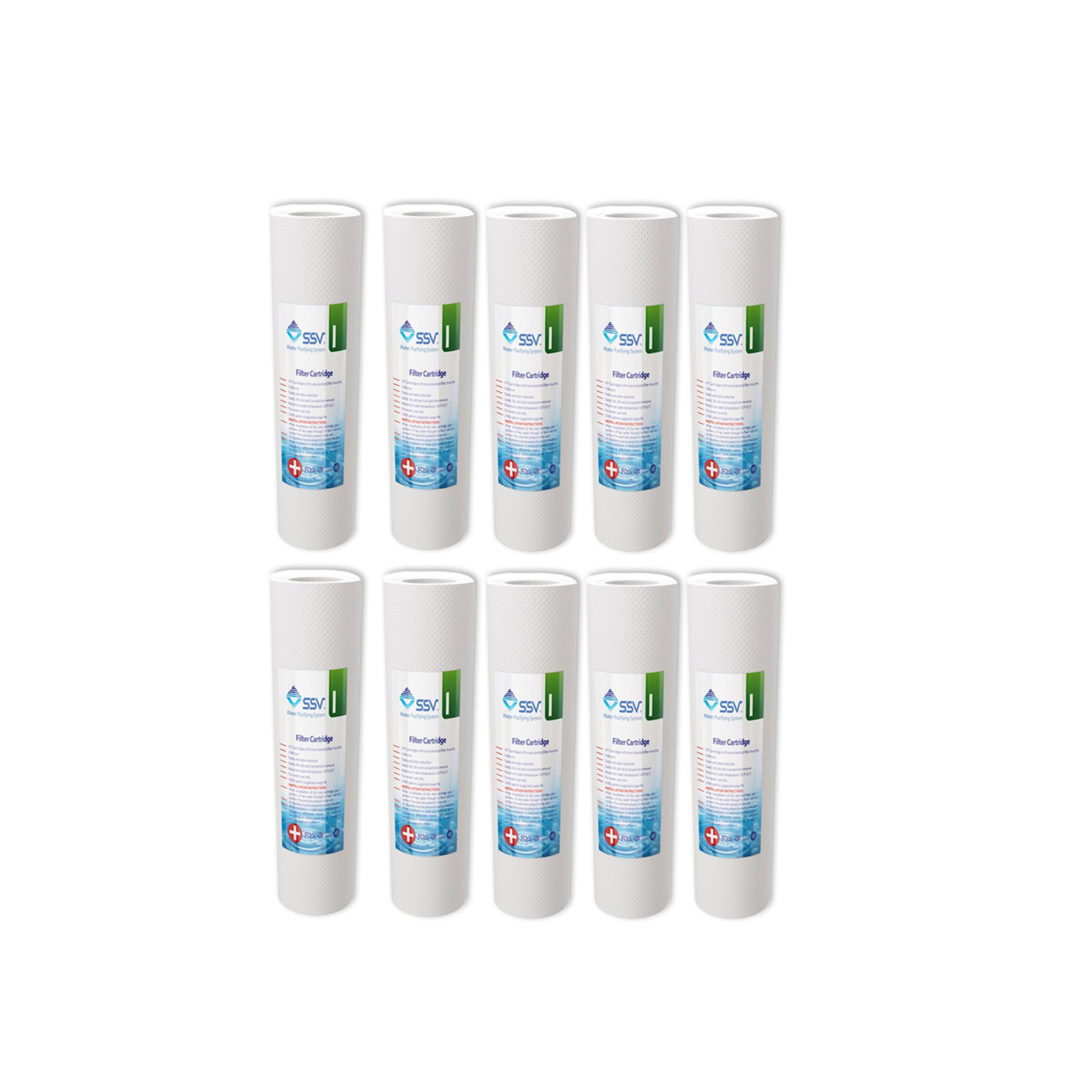 فیلتر دستگاه تصفیه آب اس اس وی مدل H-P.P بسته 10 عددی