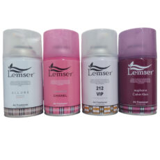 اسپری خوشبو کننده هوا لمسر مدل A02 رایحه ایفوریا رایحه 212 ، رایحه الور و رایحه چنل چنس حجم 250 میلی لیتر مجموعه 4 عددی