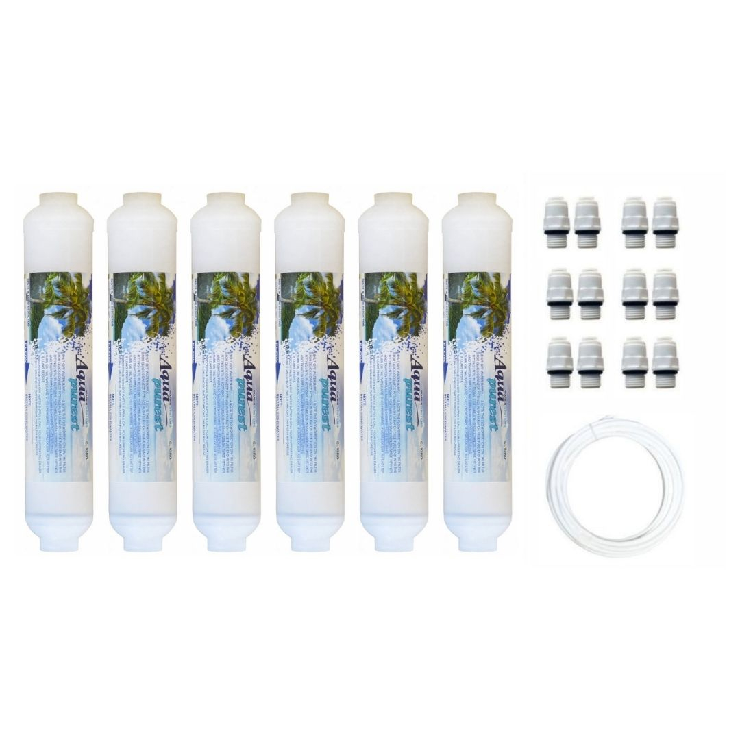 فیلتر یخچال ساید بای ساید آکوا پیورست مدل AP-SEDIMENT 2500G مجموعه 6 عددی