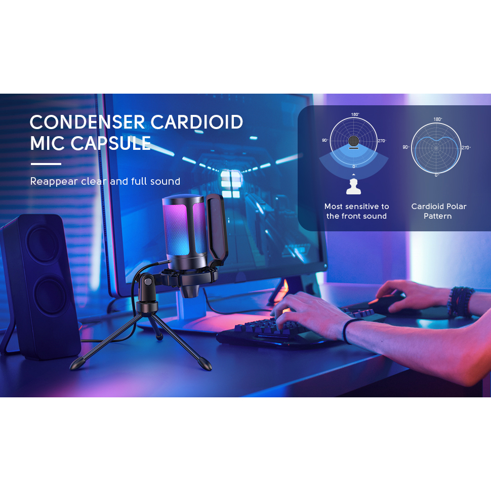 میکروفن کندانسر گیمینگ فای فاین مدل A6V