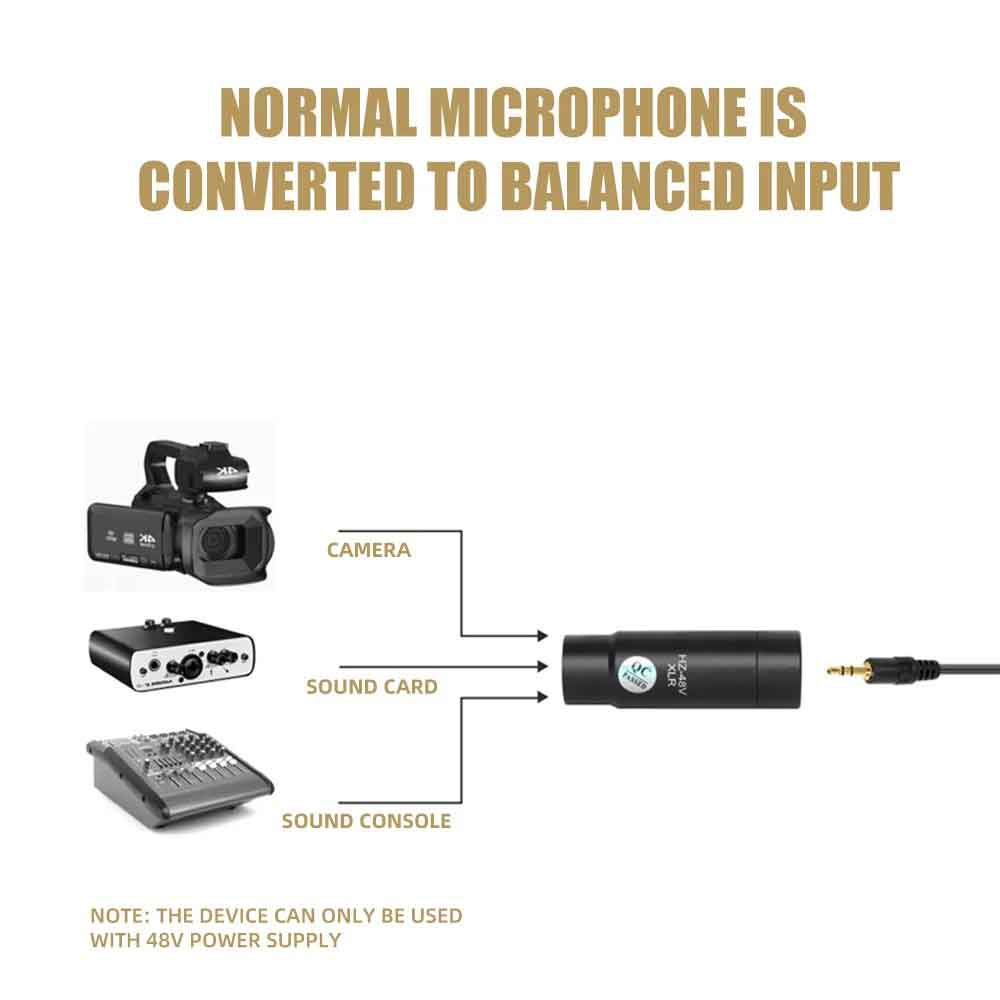 مبدل جک 3.5 میلیمتری به XLR مدل HZ-48V