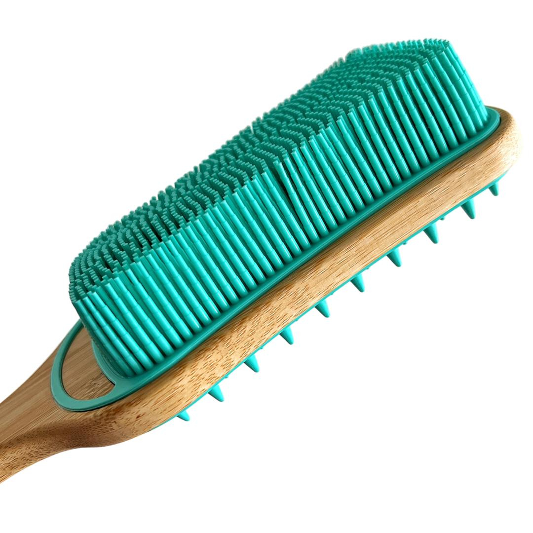 ماساژور سر و بدن مدل سیلیکونی دسته دار کد 13591