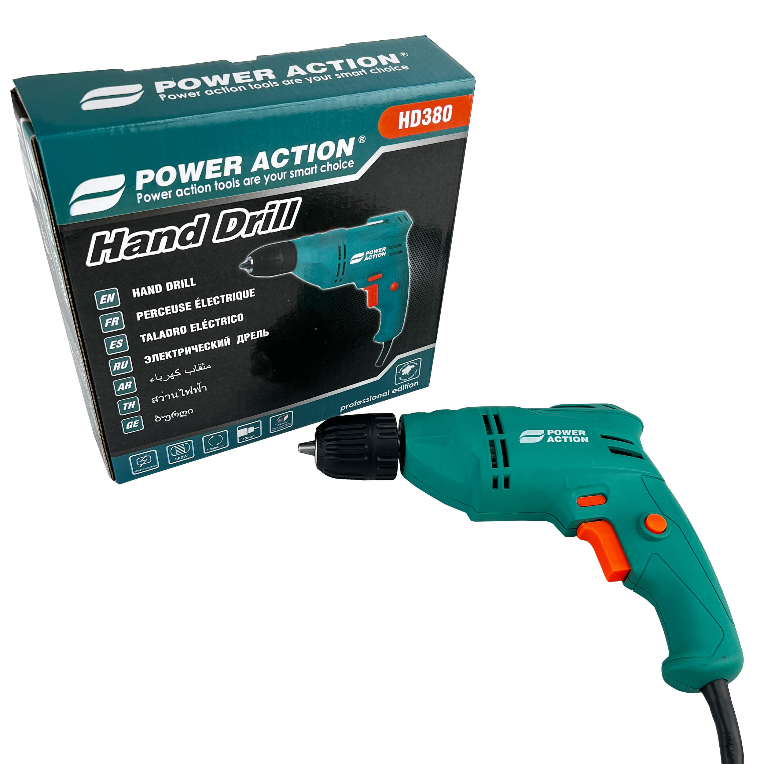 دریل پیچ گوشتی برقی پاور اکشن مدل HD 380