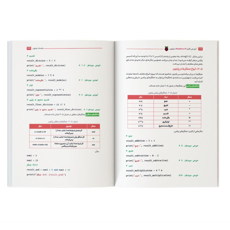 کتاب آموزش جامع رزبری پای Raspberry Pi با پایتون اثر جمعی از نویسندگان نشر کیان