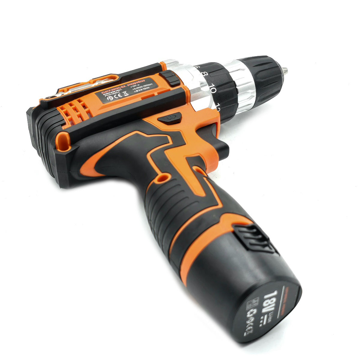 دریل پیچ گوشتی شارژی سه نظام 10 میلیمتری 18 ولت جنرال پاور مدل 18V