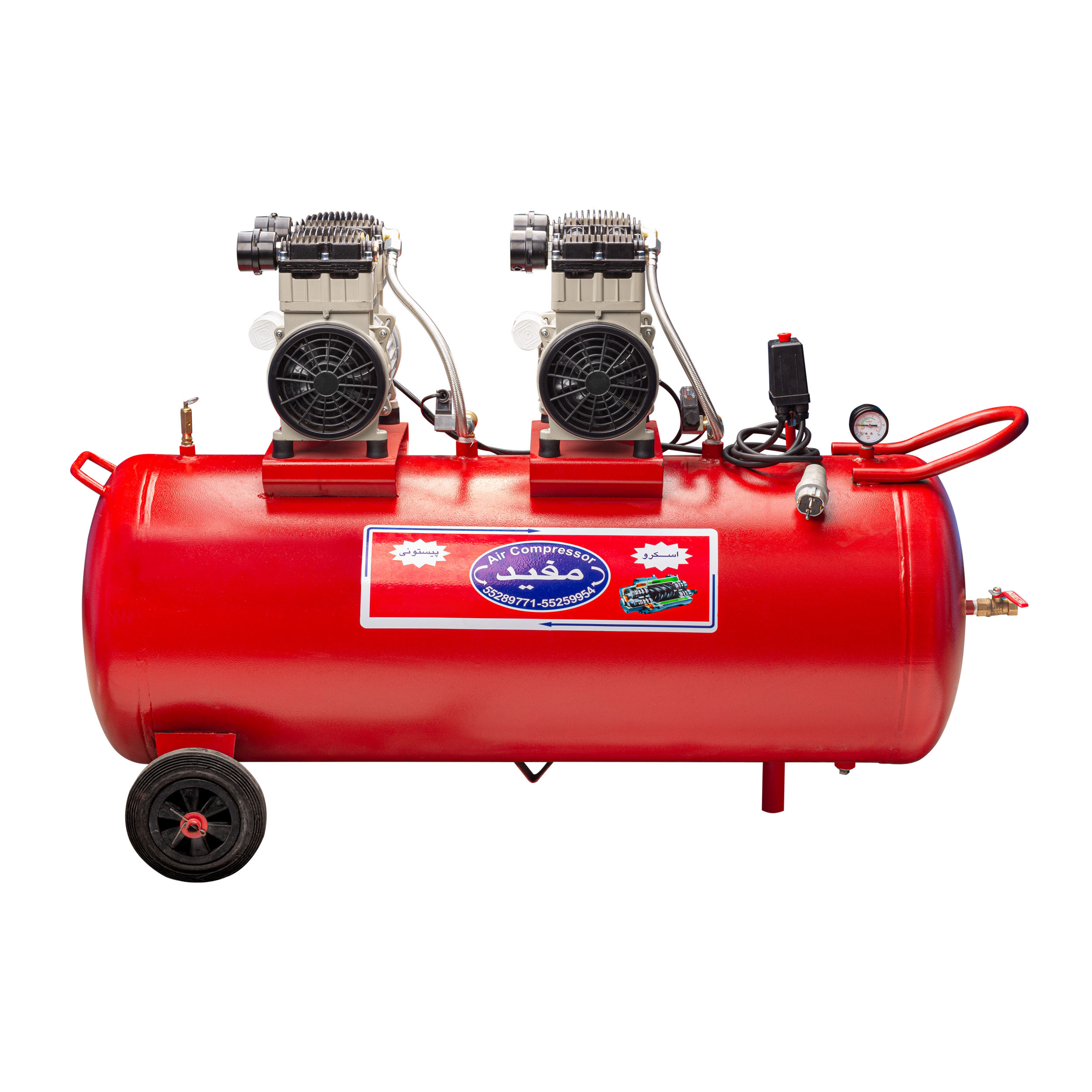 کمپرسور باد مفید مدل 3000 وات ظرفیت 250 لیتر