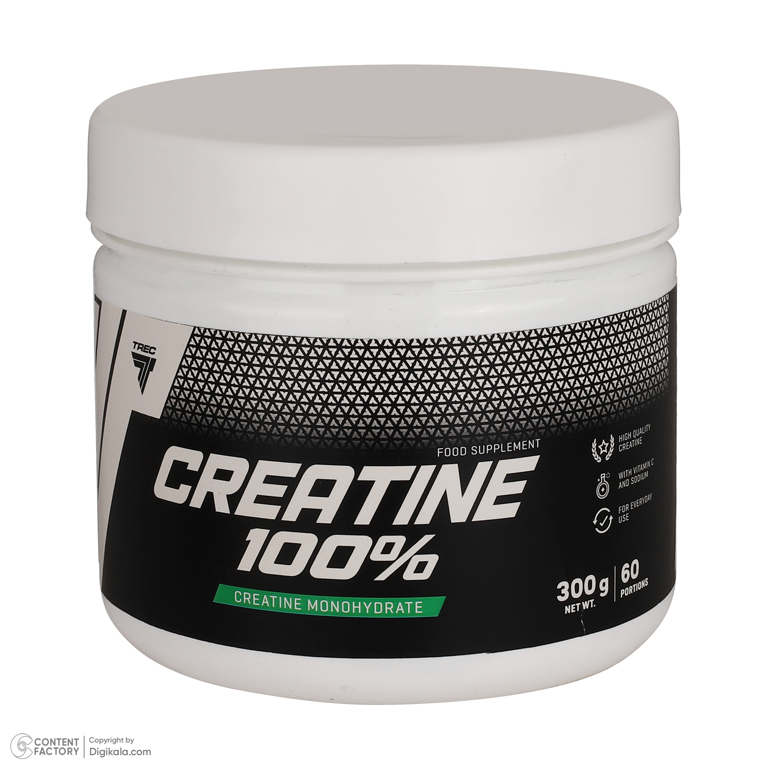 پودر کراتین مونوهیدرات 100% High Quality ترک نوتریشن - 300 گرم