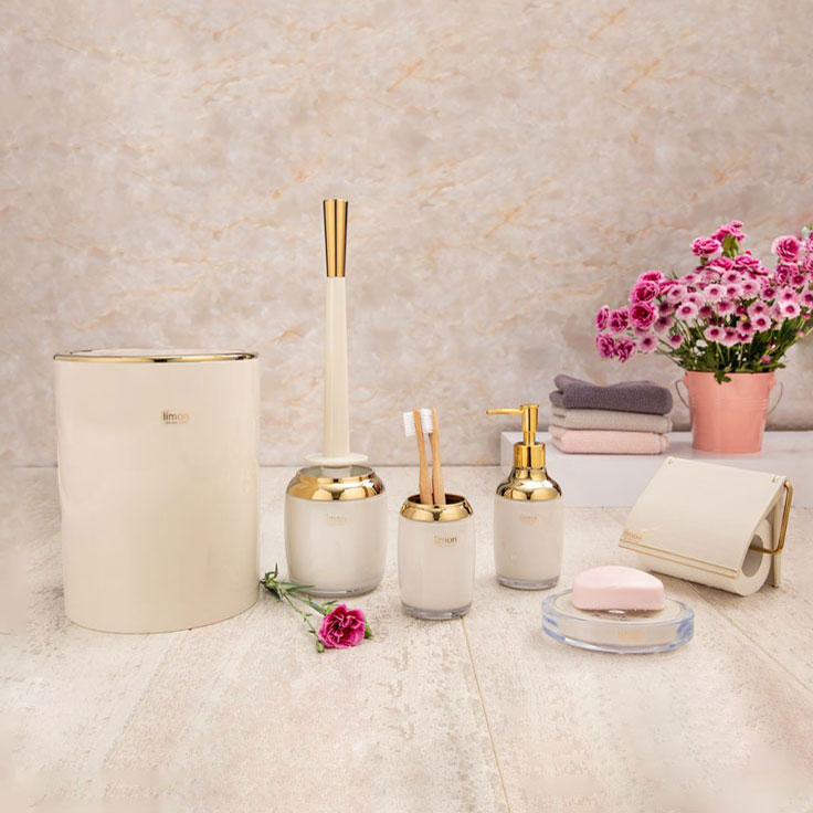 ست سرویس بهداشتی لیمون مدل رومانتیک کد TP199 مجموعه 6 عددی