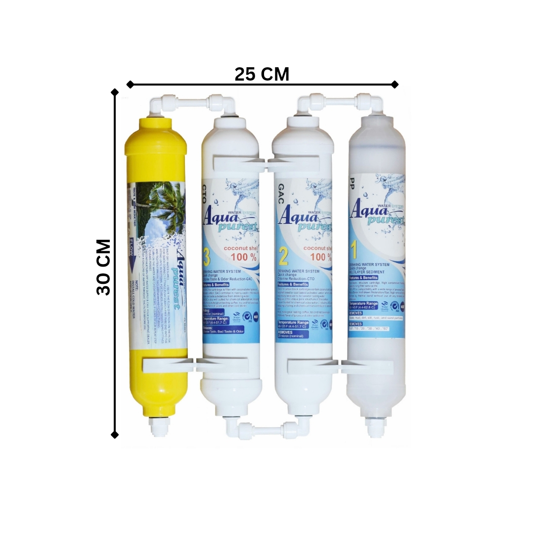 فیلتر تصفیه آب یخچال و فریزر آکوا پیورست مدل X 400 NEW مجموعه 4 عددی